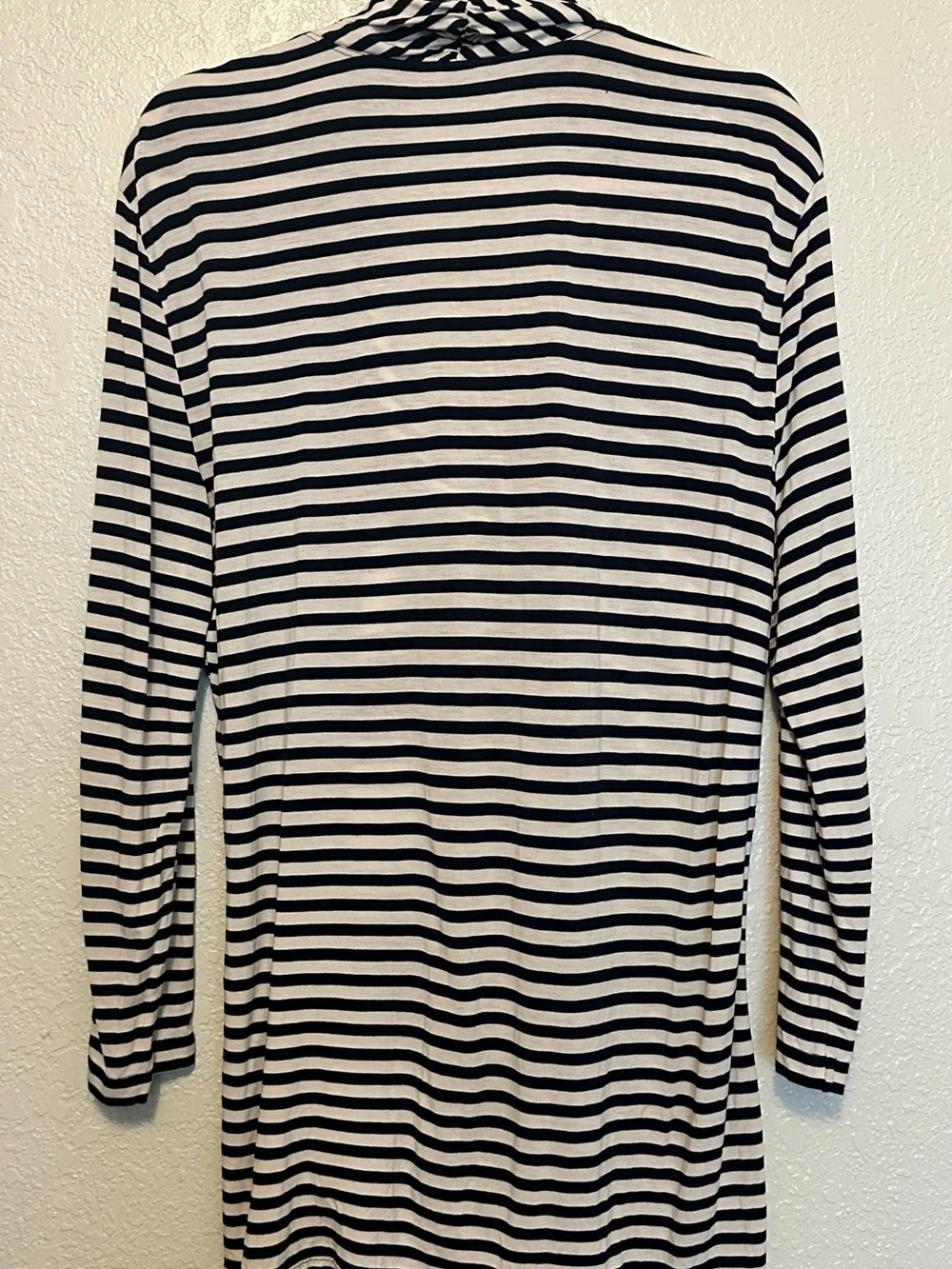 St. John Black & White Striped Long-Sleeve Women’s Top XL GUC